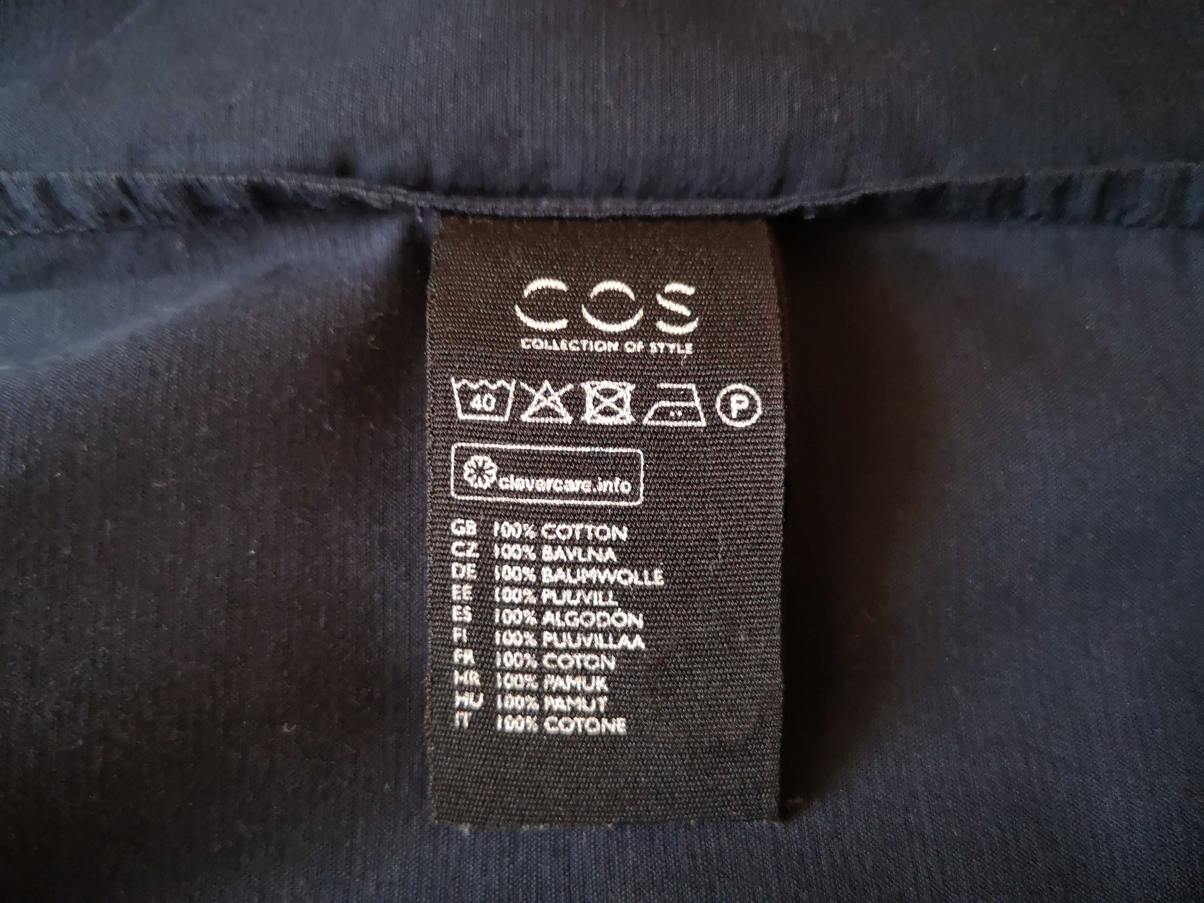 COS сукня сорочка міді темносиній колір розмір XS (оверсайз)