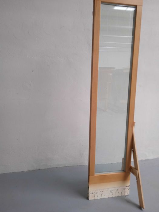 Okno drewniane sosna lazur pinia profil 78- 3 szyby- 610xh2630