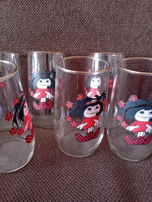 Antico, kielich miodowe szkło plus szklaneczki