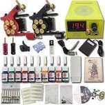 Novo kit profissional tatuagem 2 máquinas 10 tintas e todo o material