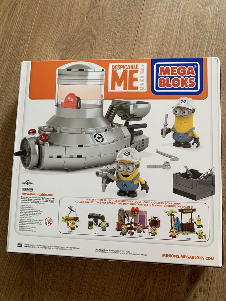 Klocki Mega Bloks CNC82 Minionki Duży pojazd 194 szt.