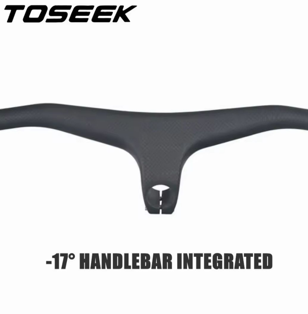 Руль карбоновый монокок Toseek 800x90 17' 255 грамм