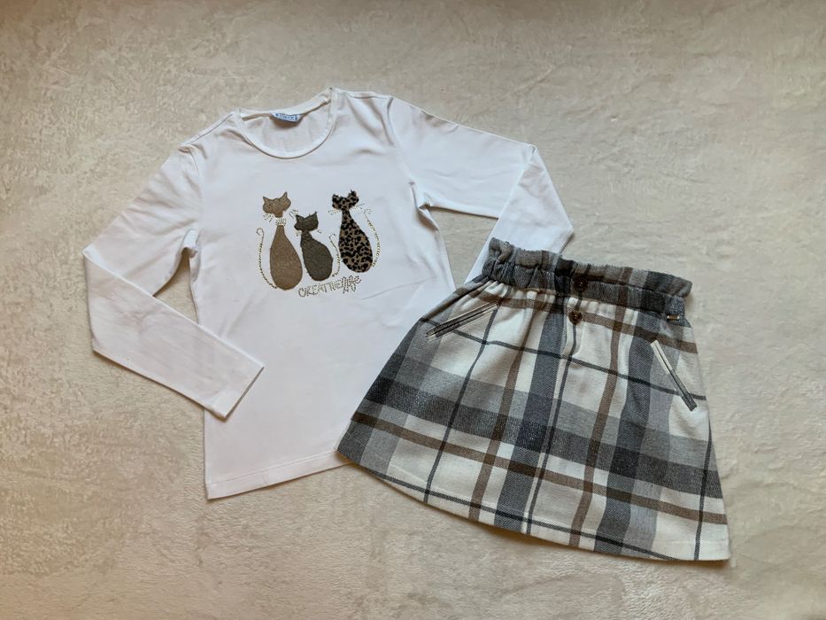 Koszulka bluzeczka + spódnica Mayoral rozm 152