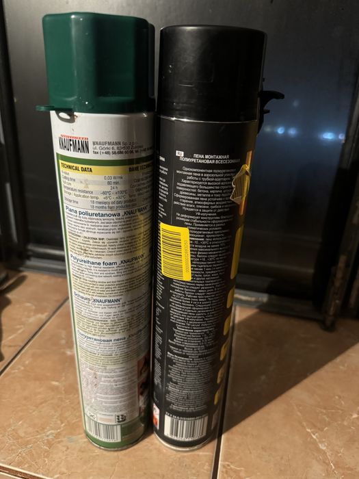 Продам два балони монтажної піни клей піна монтажна