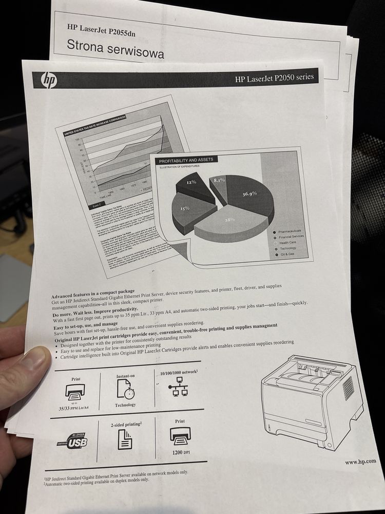 Hp LaserJet P2055dn - karta sieciowa LAN