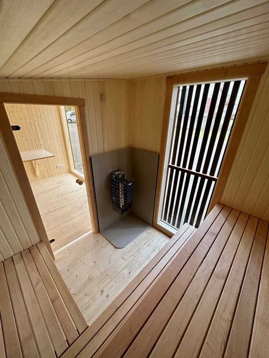 Sauna NOWOCZESNA Ocieplana Spa Ogrodowe Lipa Świerk Skandynawski