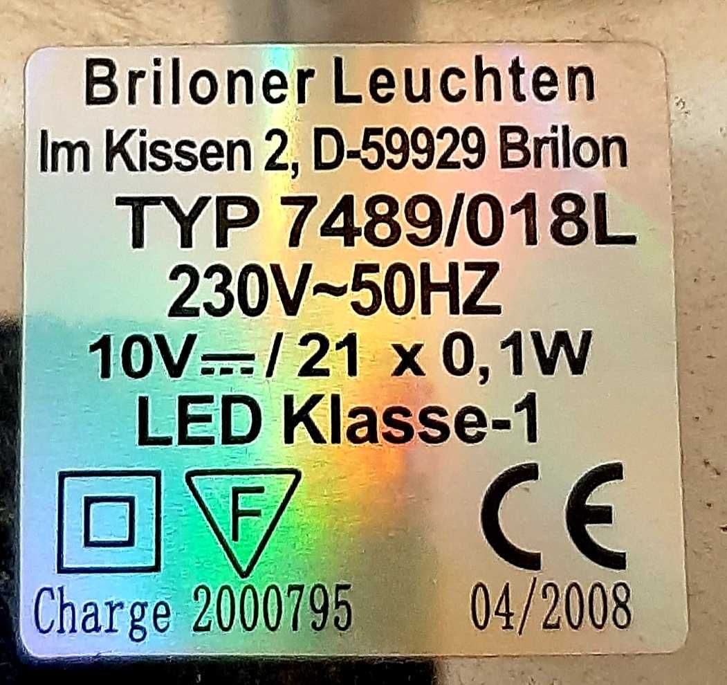 Настольная лампа - Сталь, хромированная Briloner Leuchten. Германия.