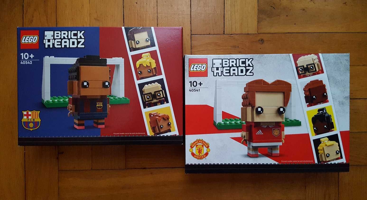 LEGO BrickHeadz 40541 i 40542 Portret Manchester Utd. i FC Barcelona