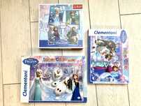 FROZEN KRAINA LODU i inne 7 pudełek puzzli