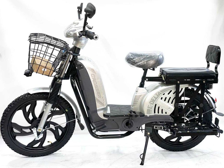 Електровелосипед Crosser E-Delta 800W 60V/15Ah 17 колеса - Сірий