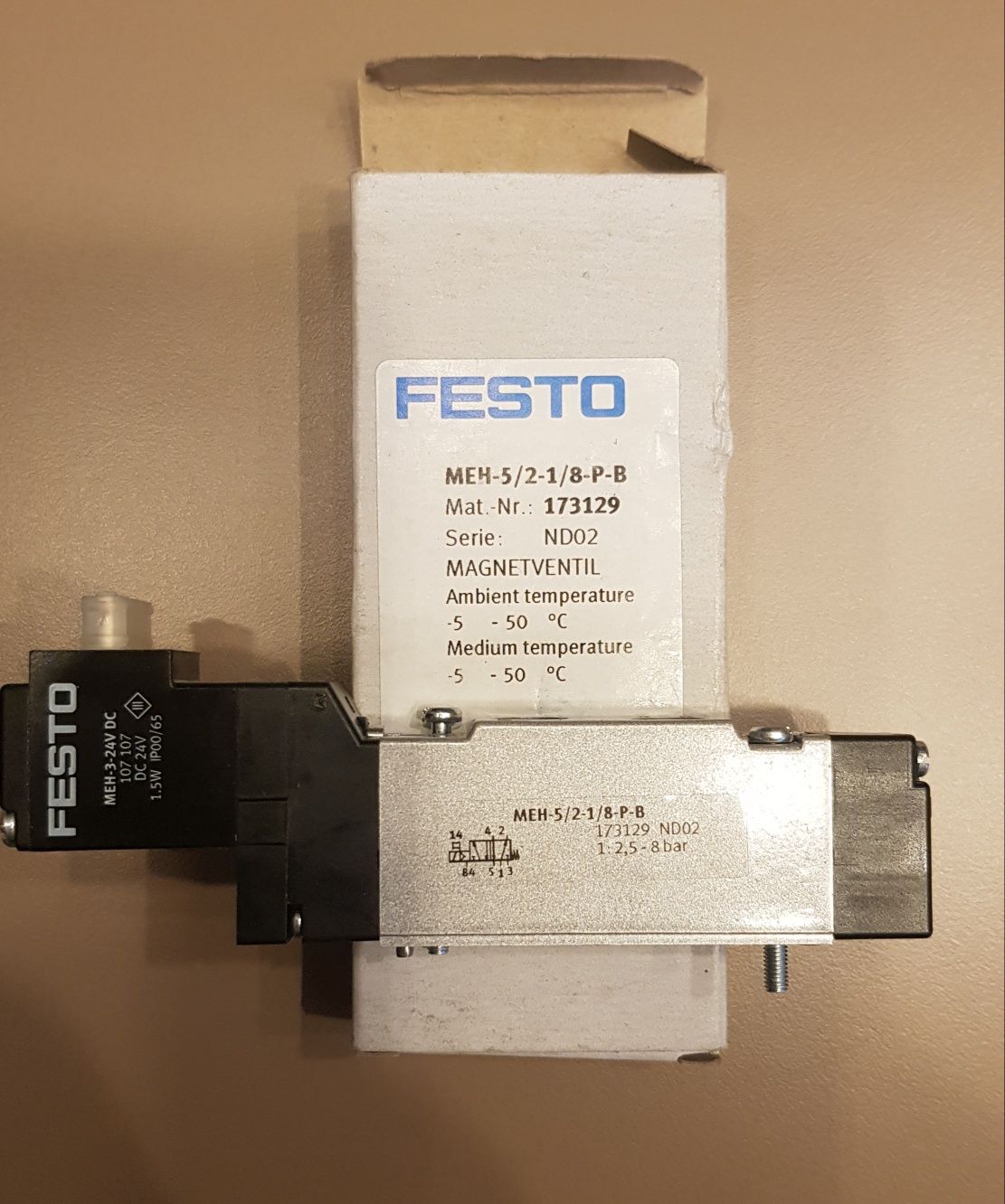 Festo Elektrozawór MEH-5/2-1/8-P-B
