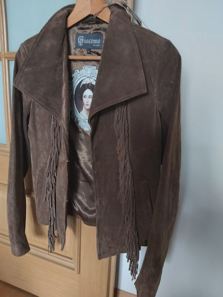 Giacomo The Jacket kurtka  skórzana  zamszowa damska r. L