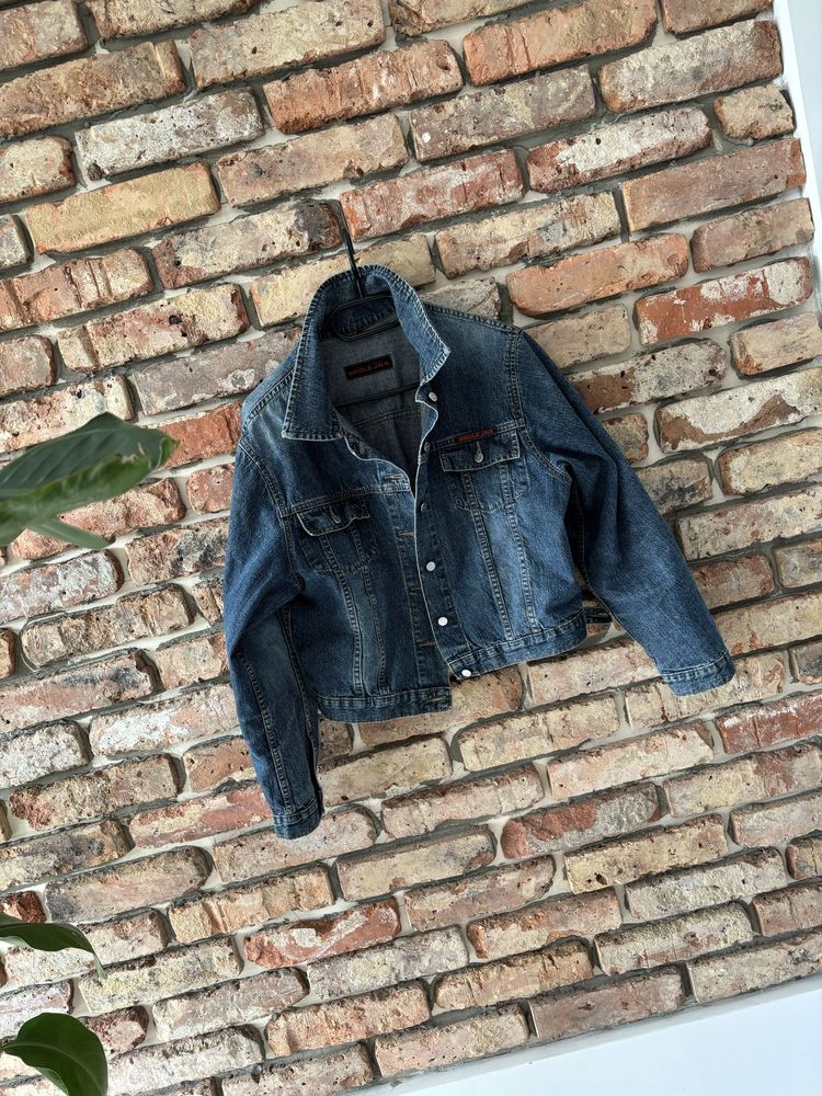 Krótka jeansowa kurtka xl stan idealny paszki 54-58,5x2