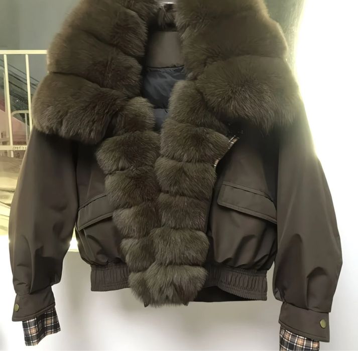 Пуховик с мехом воротник под заказ