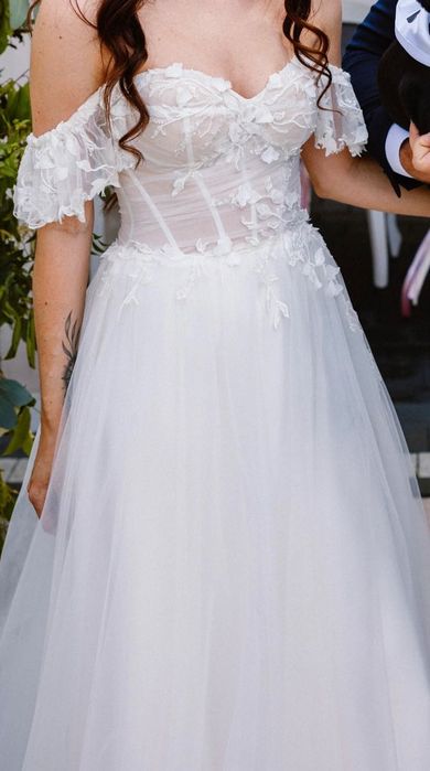 Suknia ślubna S 36 gorsetowa ZORYA salon Estera