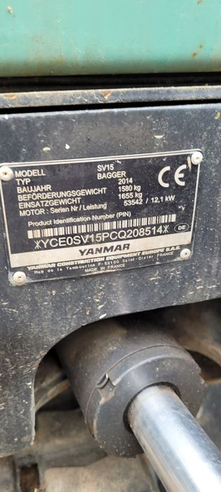 Minikoparka Yanmar 1600 mt/h