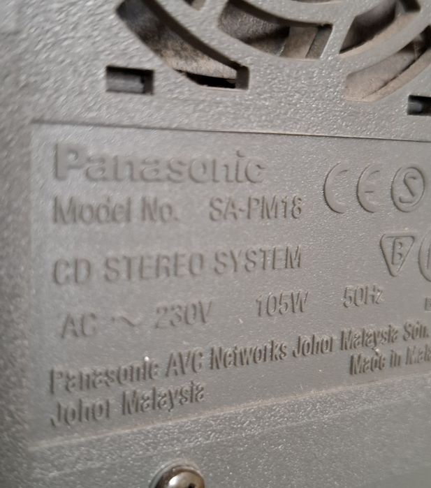 Mini wieża Panasonic CD zmieniarka 5 płyt Bi-amp wszystko działa PM18