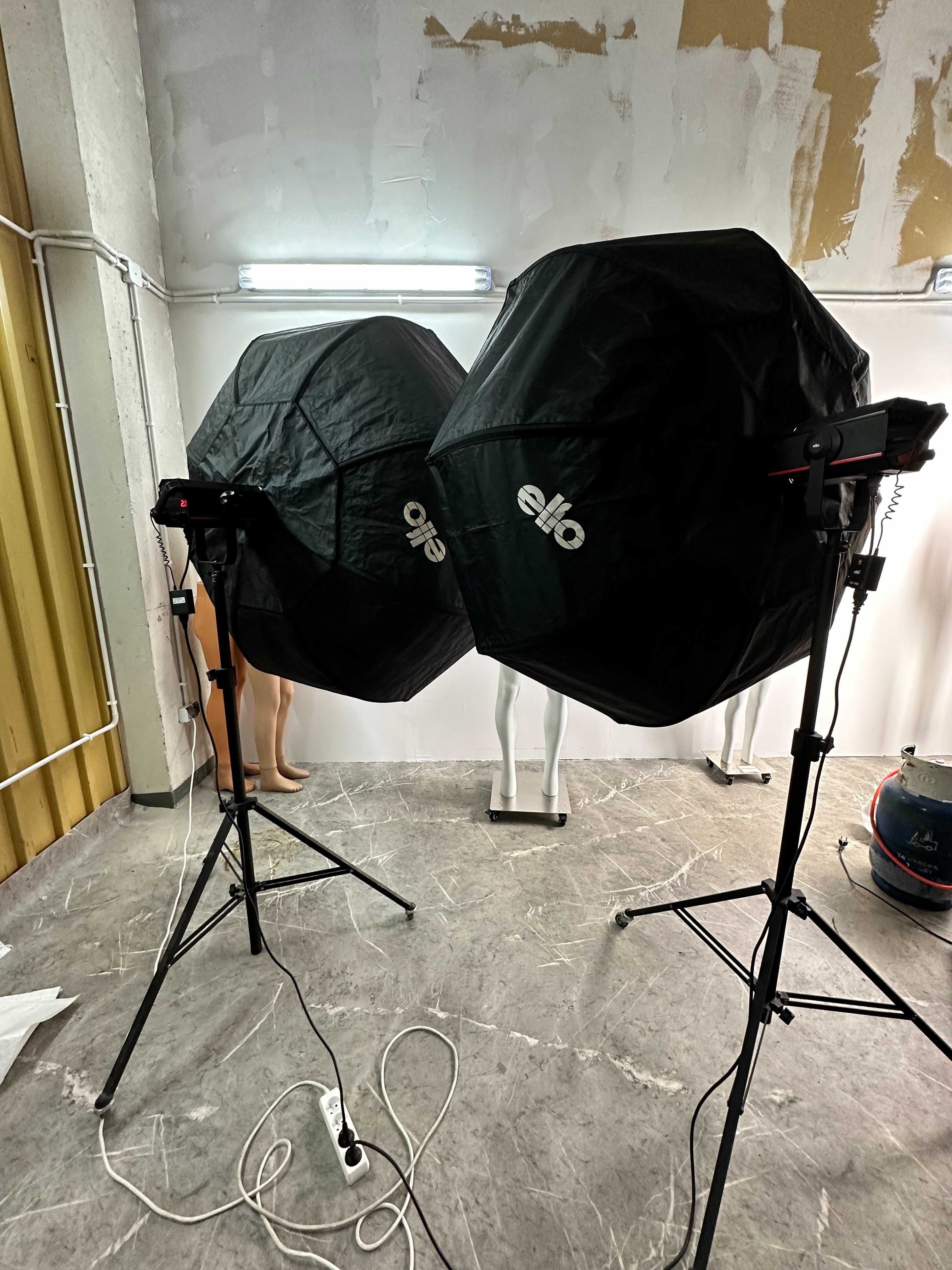 2X Lampa błyskowa Elfo QUANT 600 PRO, 2X Soft box