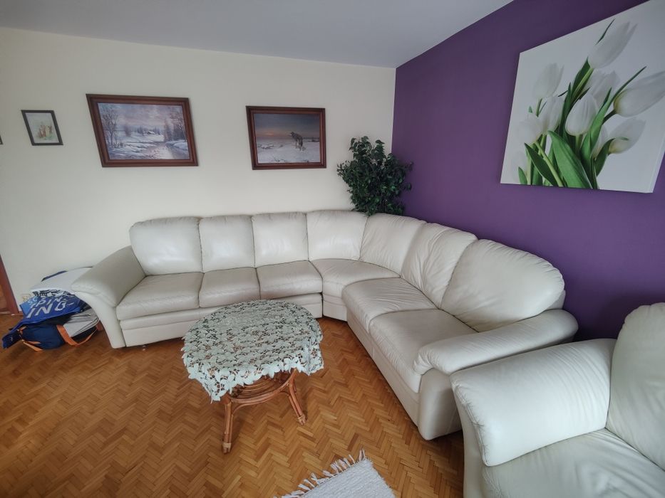 Komplet wypoczynkowy skórzany model Marone Helvetia Furniture