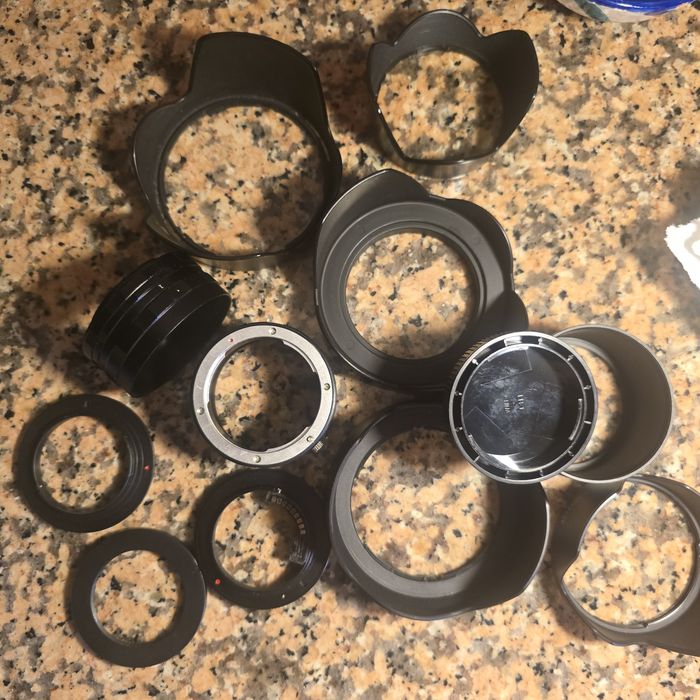 Aneis adaptação lentes e para-sois.