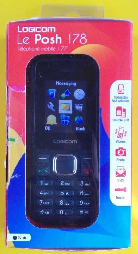Klasyczny mały telefon Dual SIM LOGICOM Le Posh 178 latarka NOWY