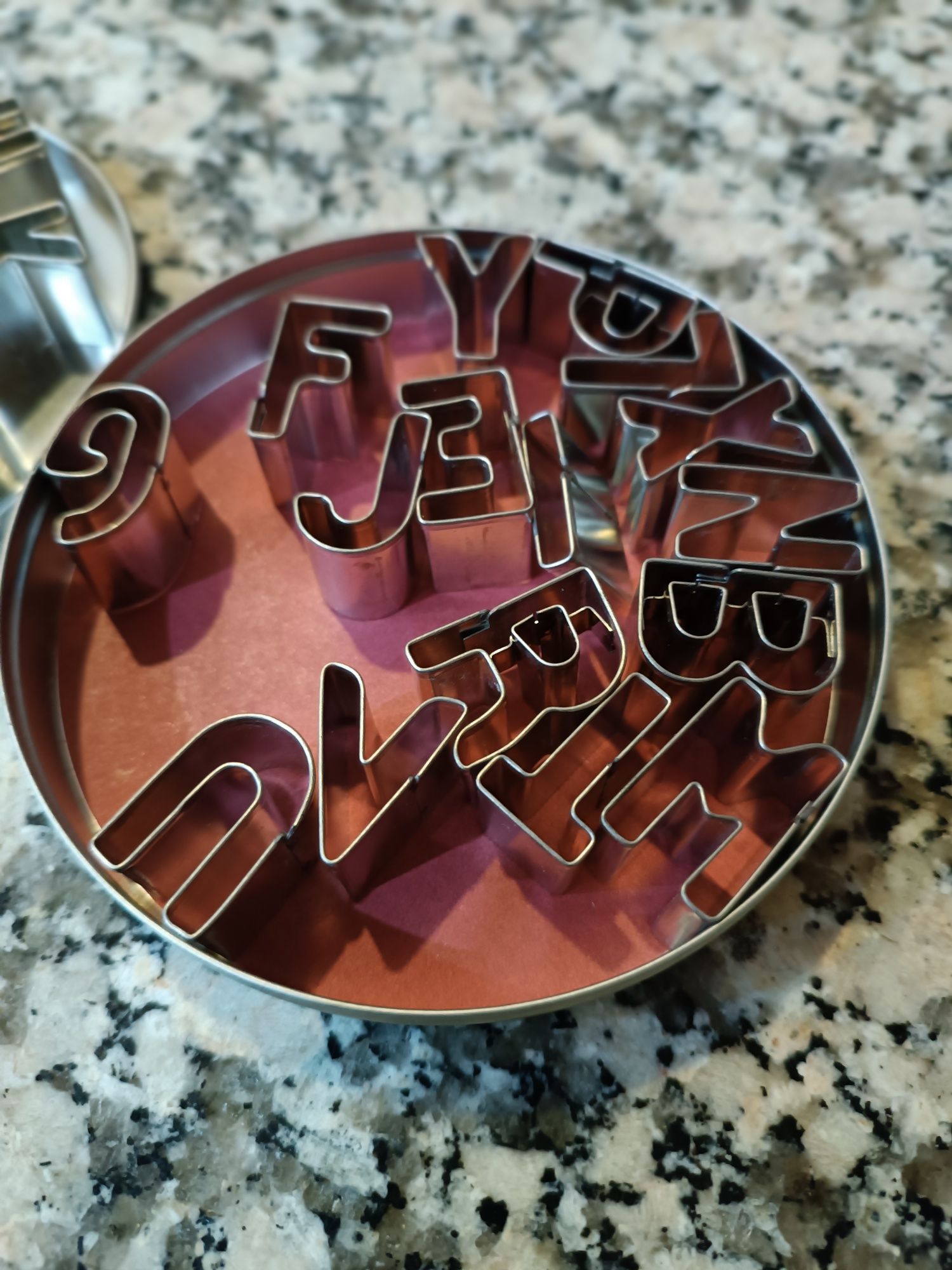 Moldes para alfabeto em metal uso culinária