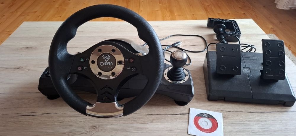 Kierownica z pedałami i biegami COBRA
