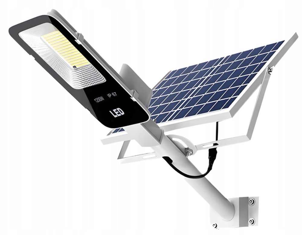 MOCNA Lampa SOLARNA 1200W LED panel solarny Wydajna ledy eva