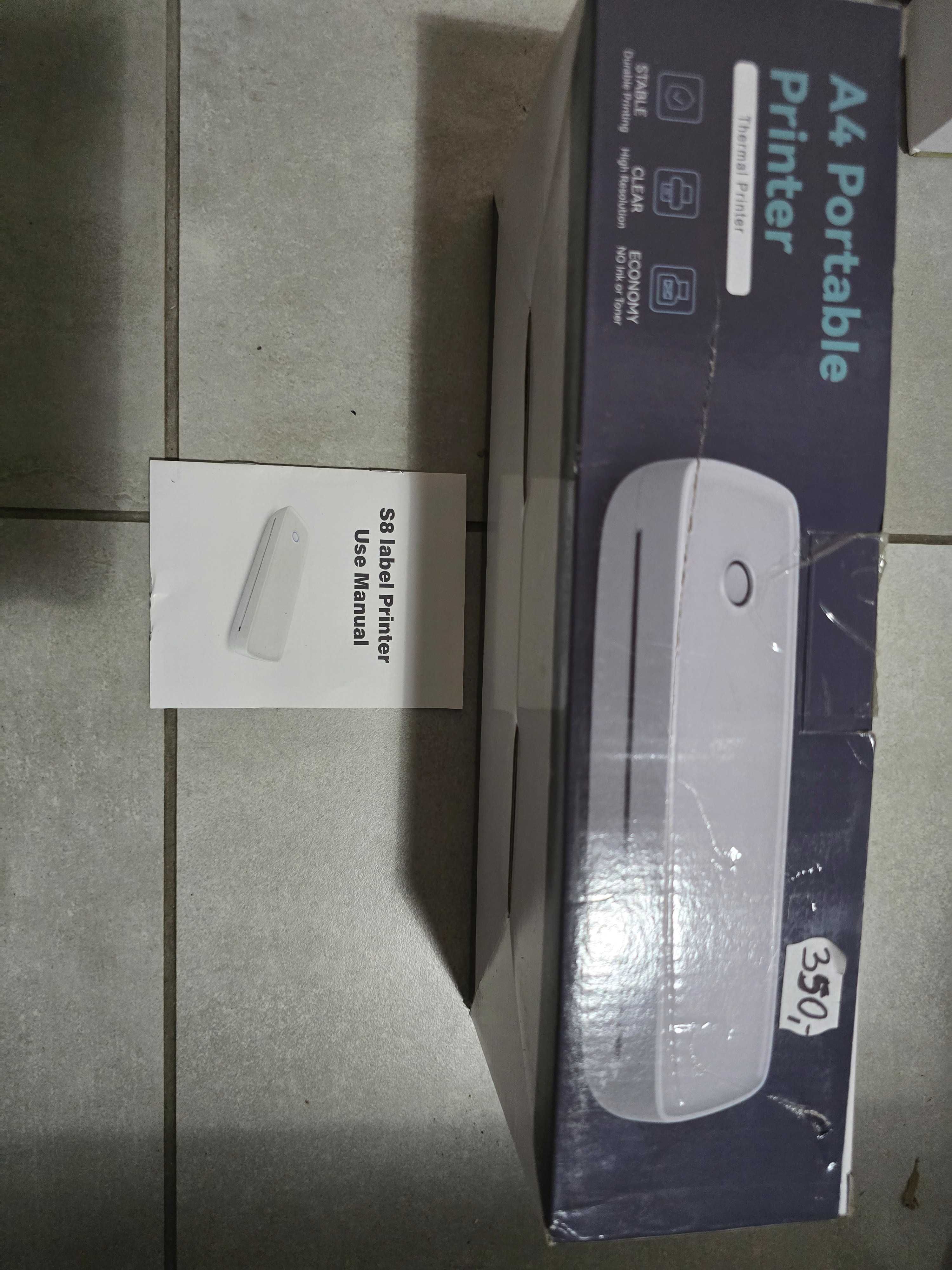 Mobilna mini drukarka termiczna A4, Gukkk,Bluetooth, Przenośna, Wygoda