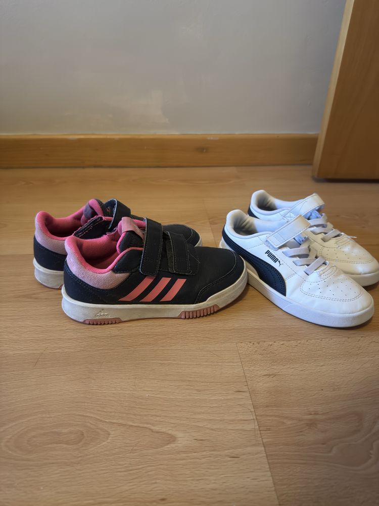 Adidas + Puma, tam 32 - pack tenis de criança