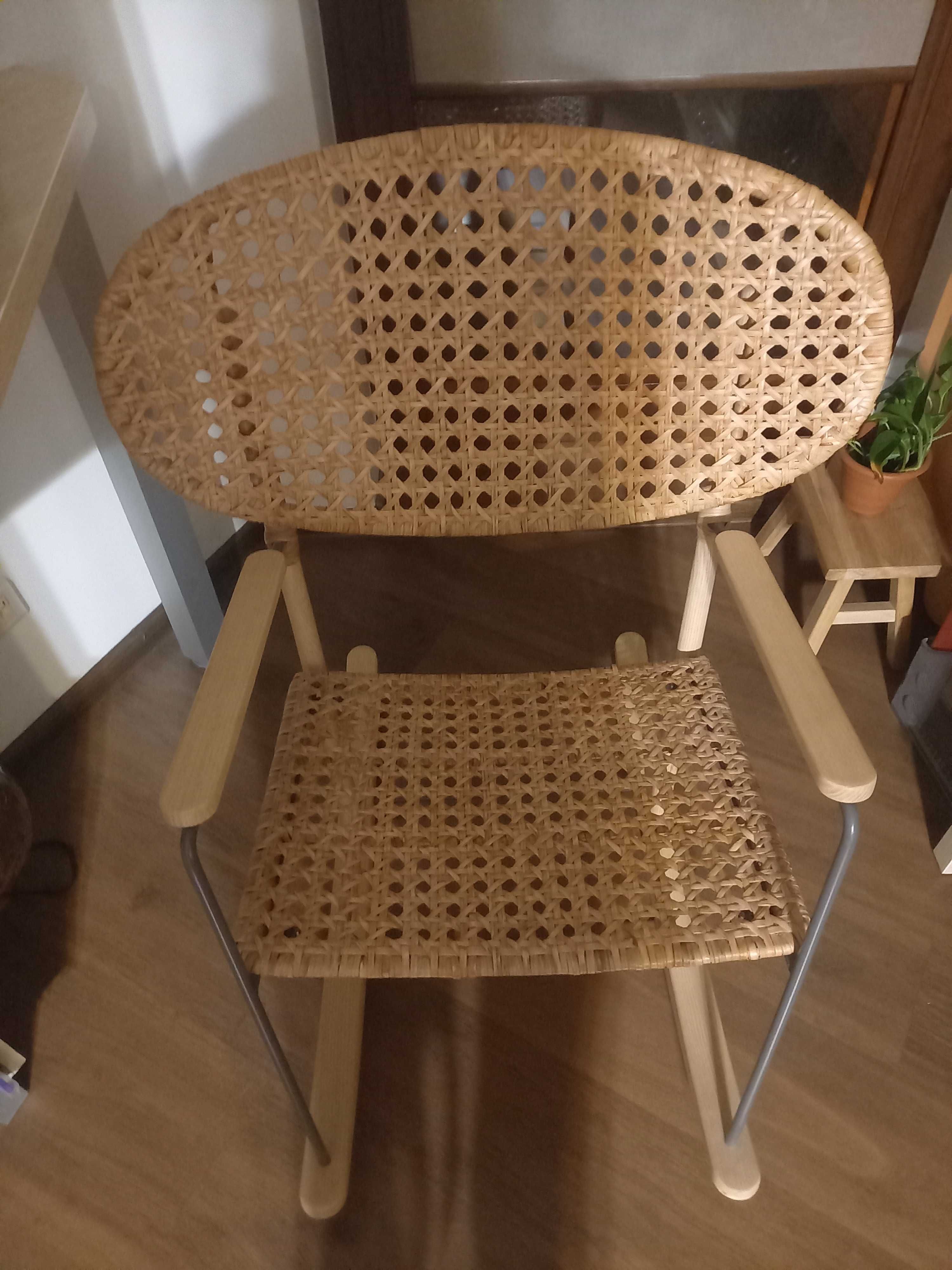 Fotel bujany IKEA GRÖNADAL rattan naturalny nieużywany