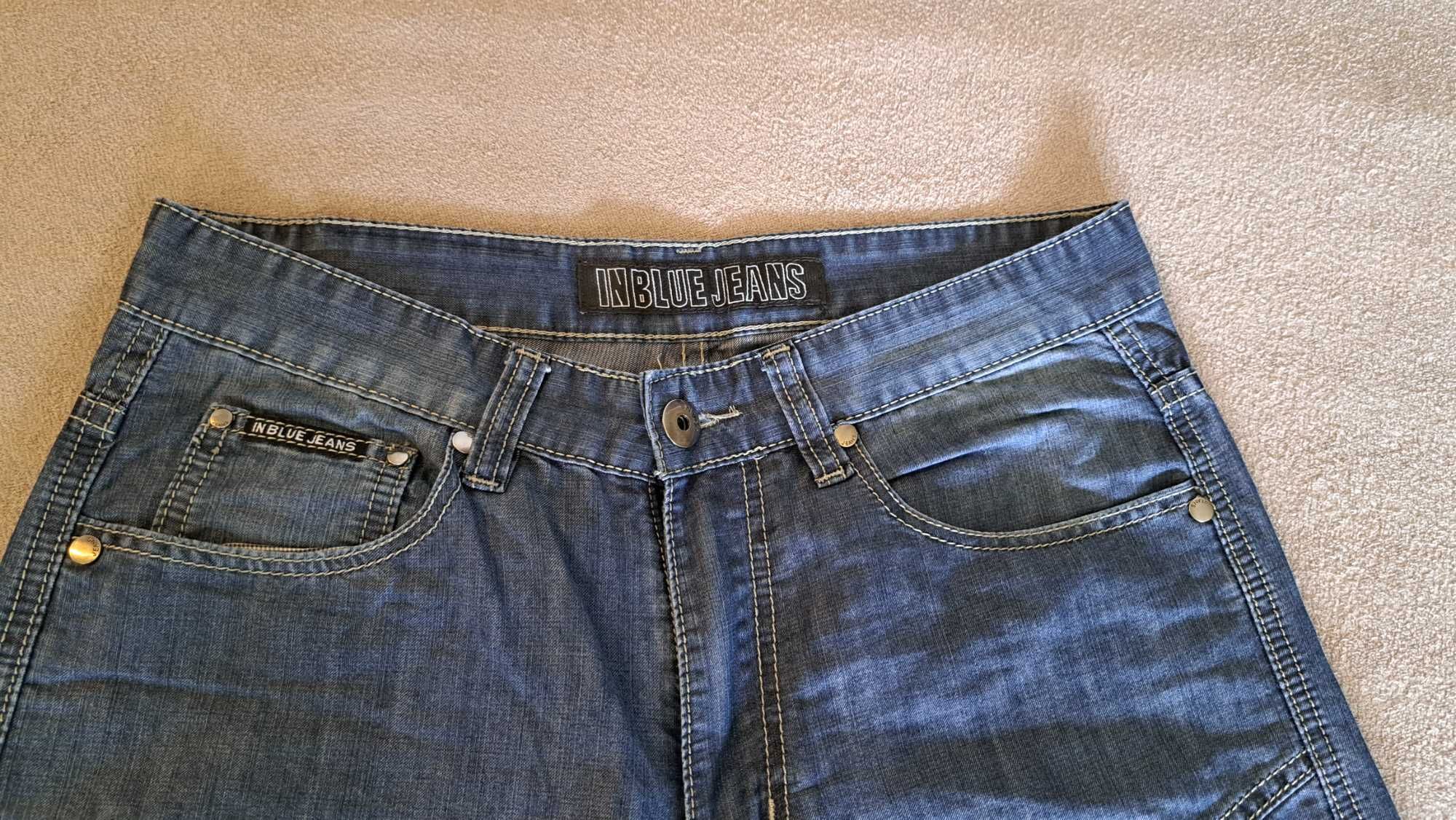 Męskie krótkie spodenki dżinsowe, jeans, rozmiar 32