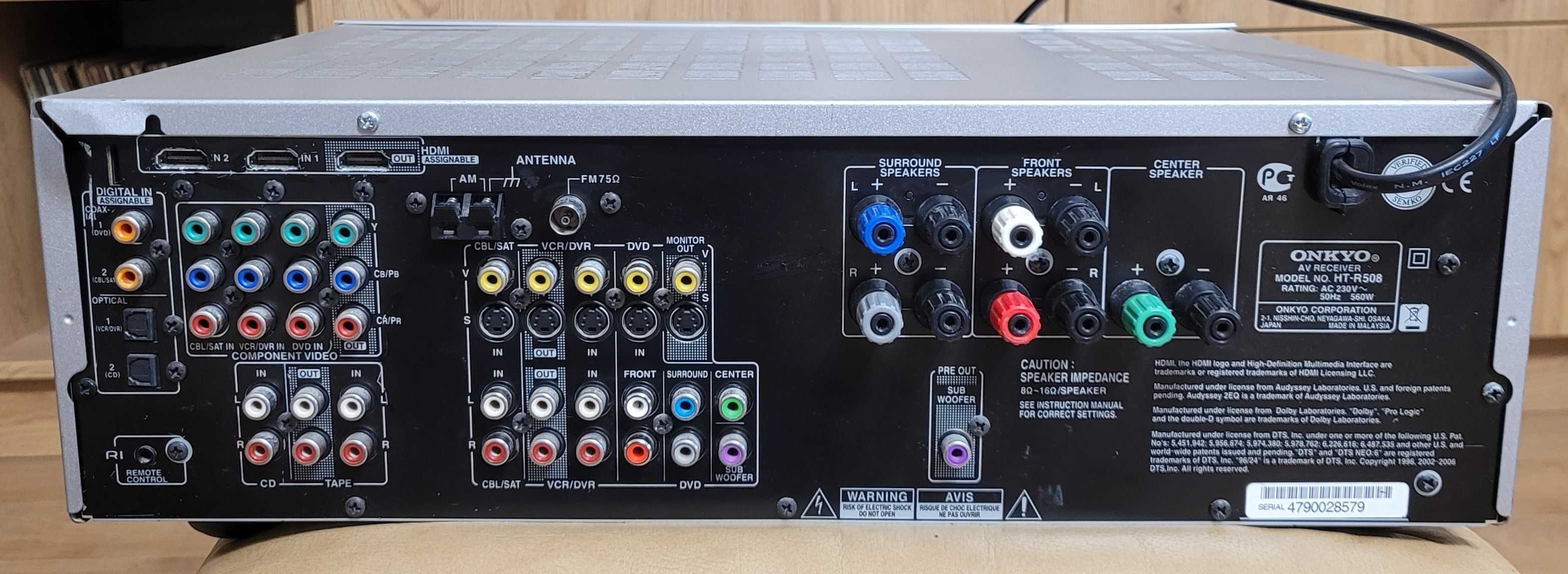 Onkyo HT-R508 amplituner 5.1 HDMI z pilotem