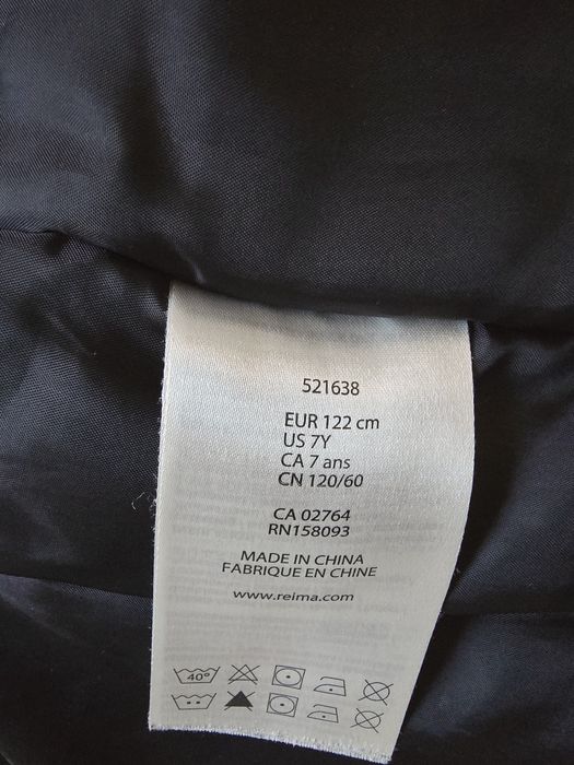 Kurtka parka Reima zimowa  r. 122