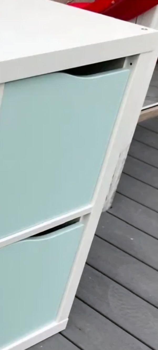 Kallax 2×1 z wkladami fala ikea