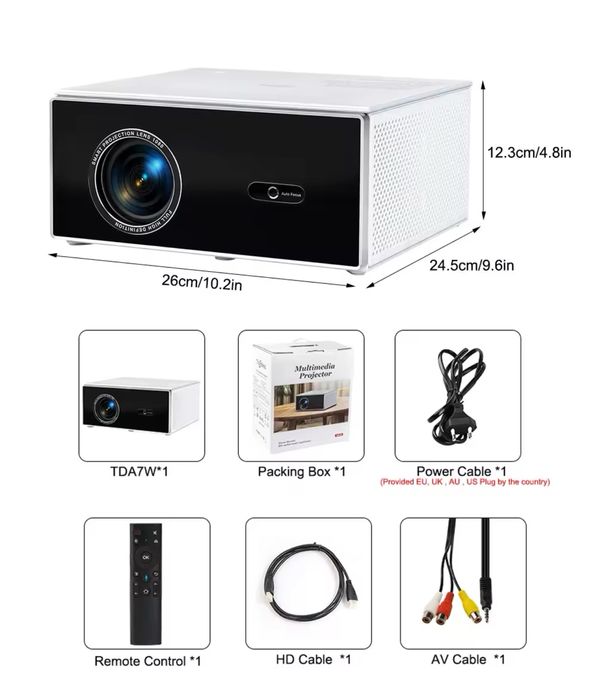 Проектор Thundeal TDA7W 2/32ГБ Android 13, 3D.