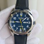 Чоловічий годинник Paul Picot Pilot 42mm Blue Automatic 42mm 100m Swis
