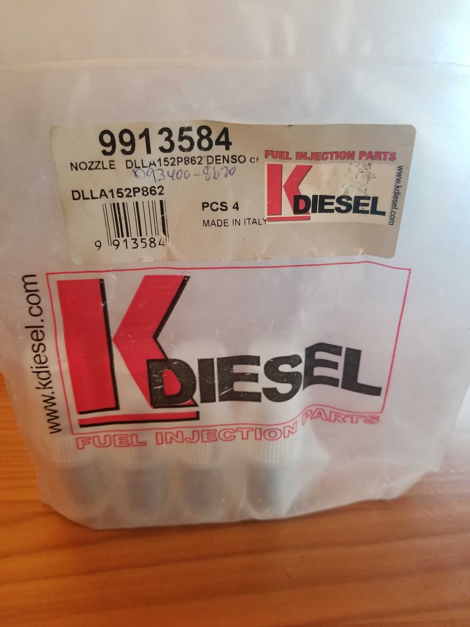 Jogo de 4 Bicos da KDIESEL, novos para porta-injetor da ISUZU DMAX 3.0