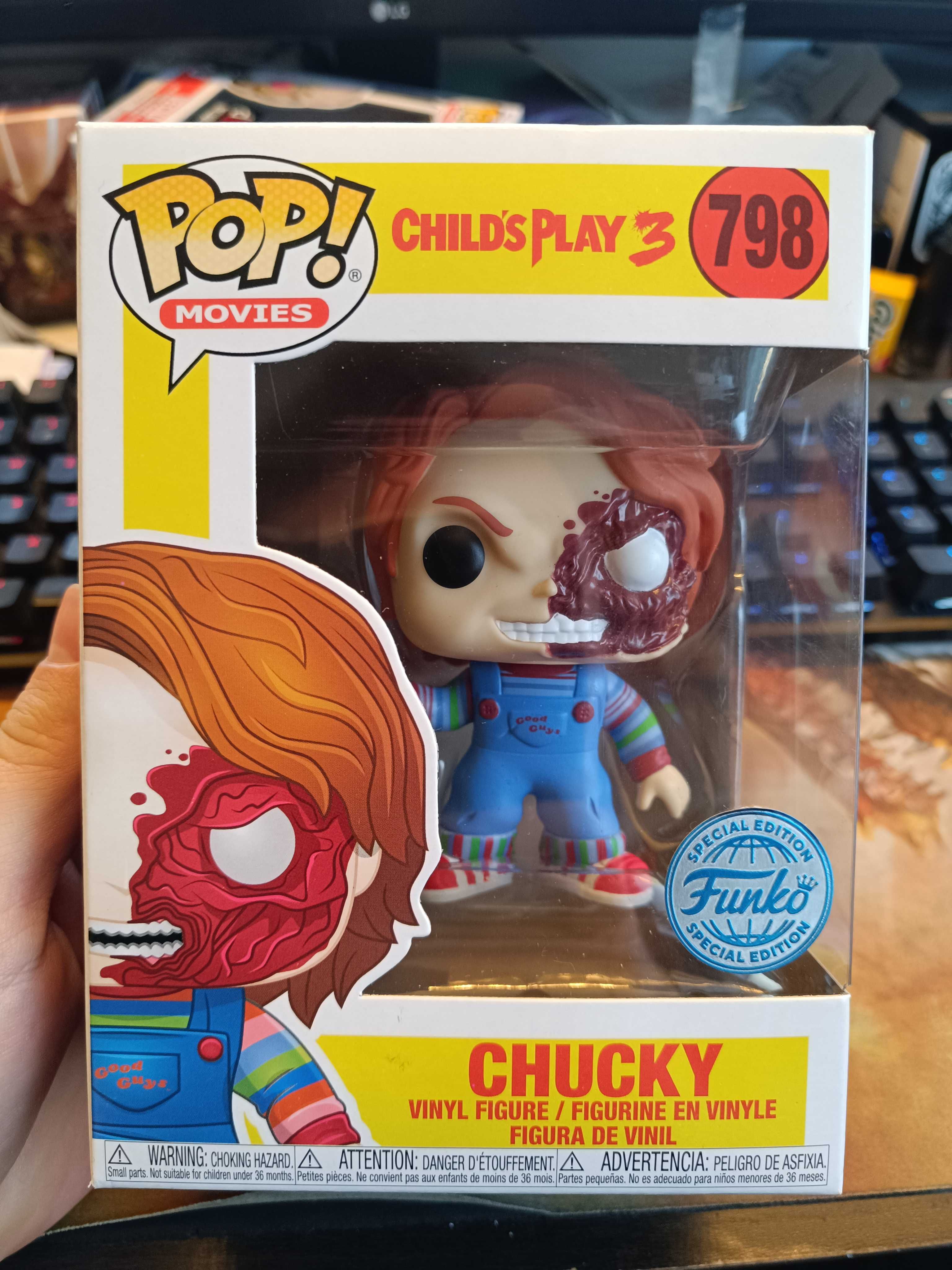 Figurka Funko Pop! Child's Play (Exc) Chucky Half (BD) 9 cm Laleczka