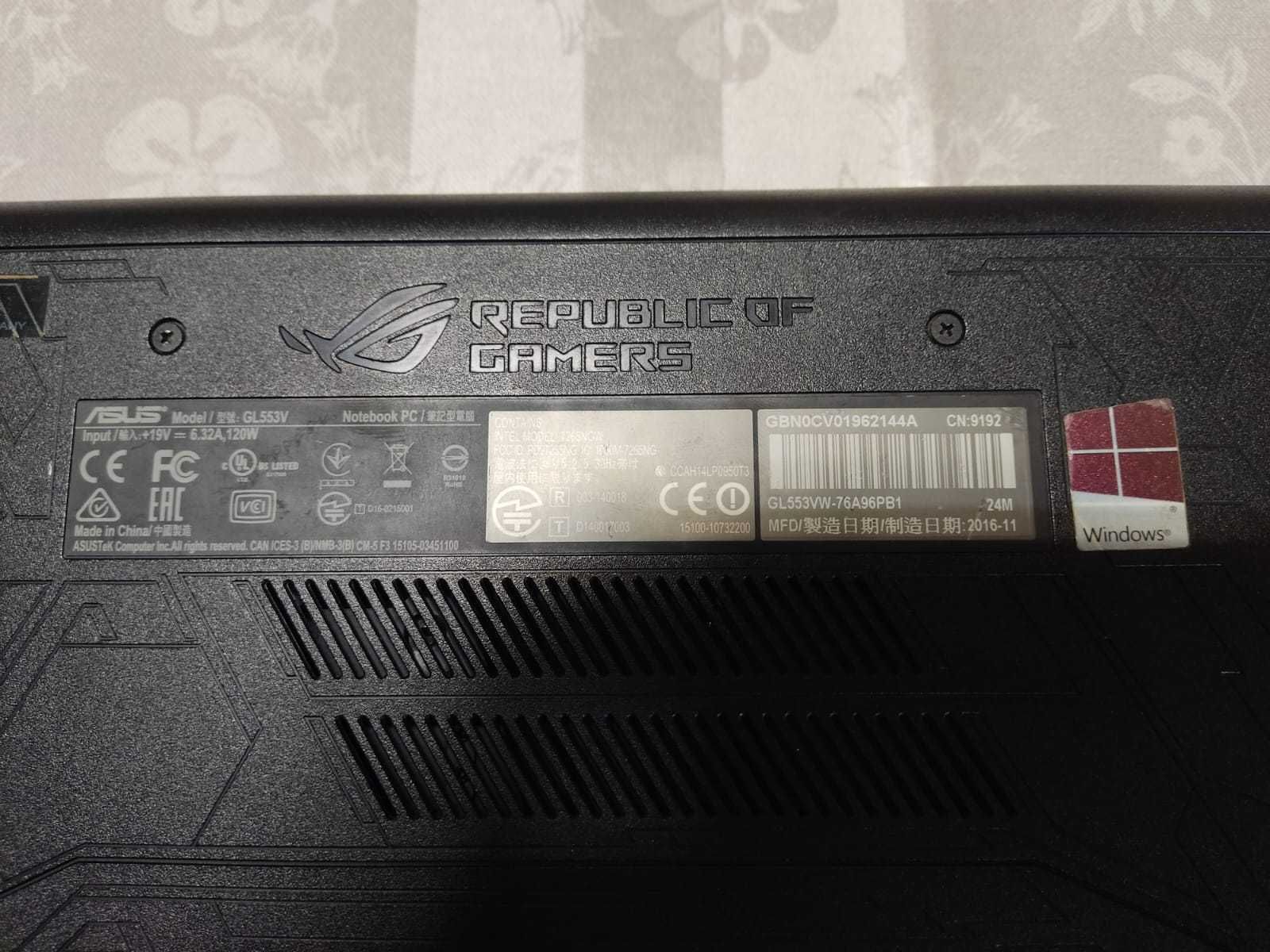 Computador ASUS ROG Gaming para peças