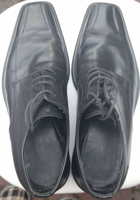 Buty męskie czarne skórzane 41