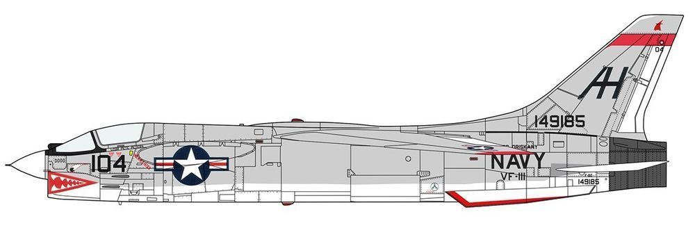 Hasegawa 07524 F-8E Crusader 'VF-111 Sundowners' 1/48