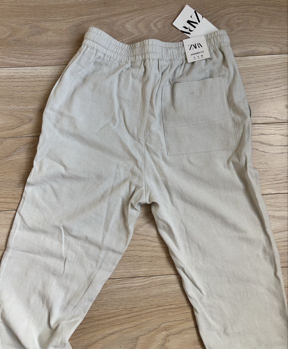 Льняні штани чоловічі Zara