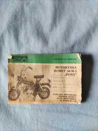 Motorynka instrukcja obsługi Romet M2 z 1981 ORGINAŁ