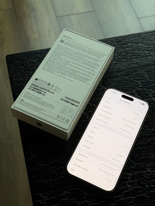 iPhone 16 Pro Max Desert Titanium, ideał, bateria 97%, gwarancja!