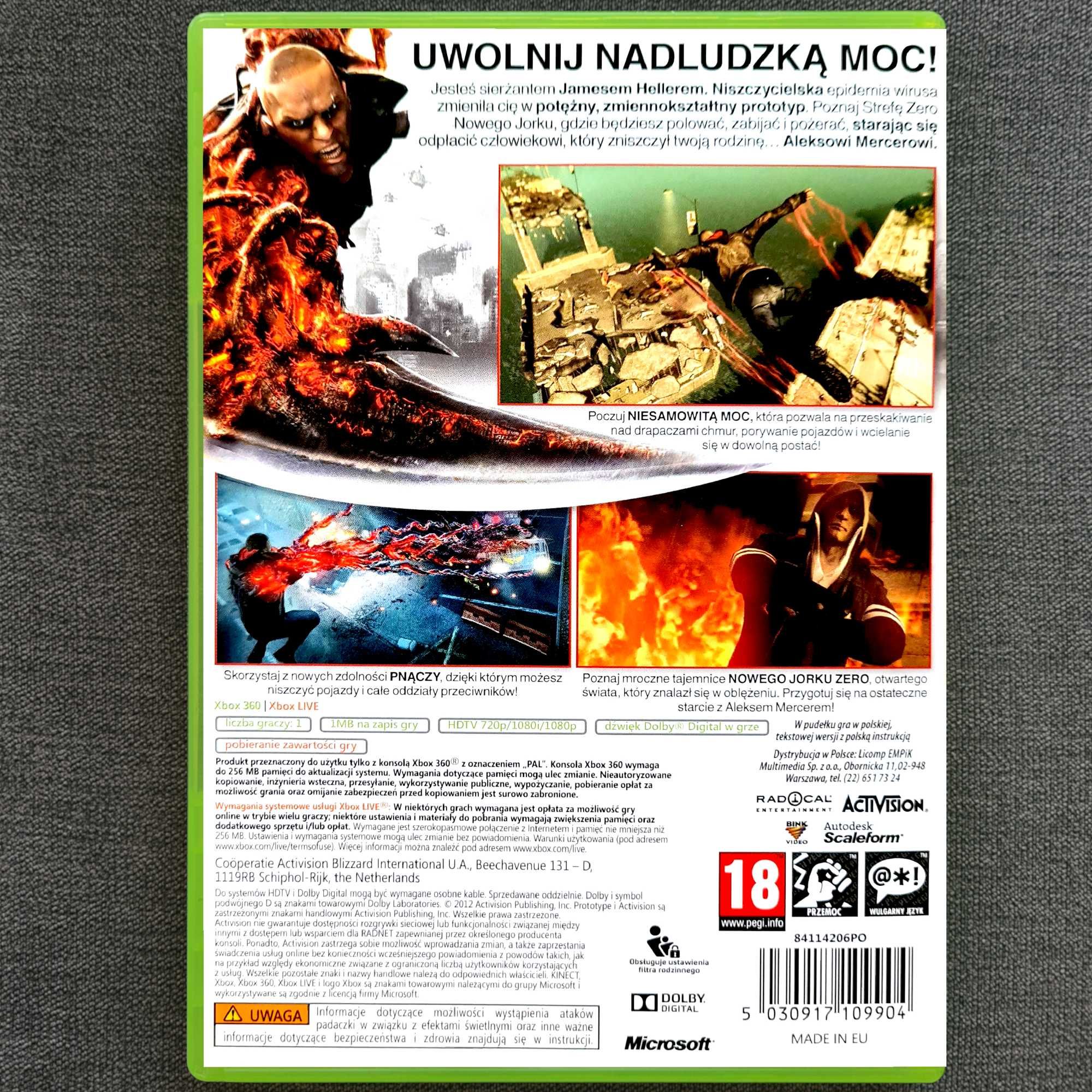 Prototype 2 PL Xbox 360 Polskie Napisy Pudełkowa