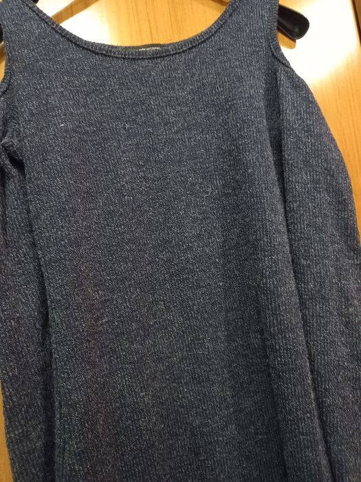 Vestido de malha azul