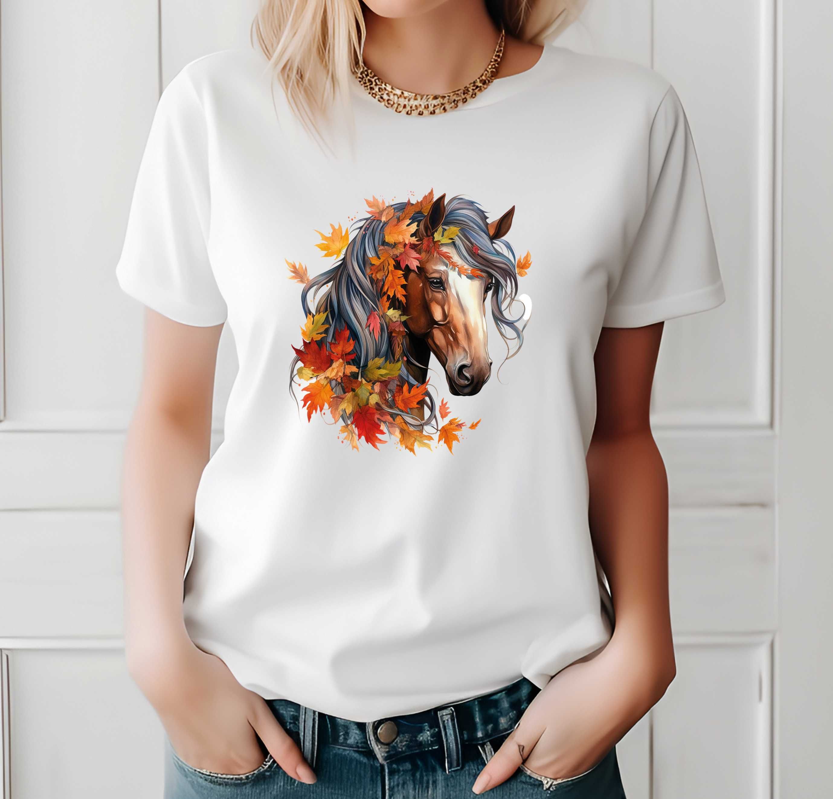 koszulka z koniem, koszulka koń, moda boho, t-shirt boho, xs-3xl