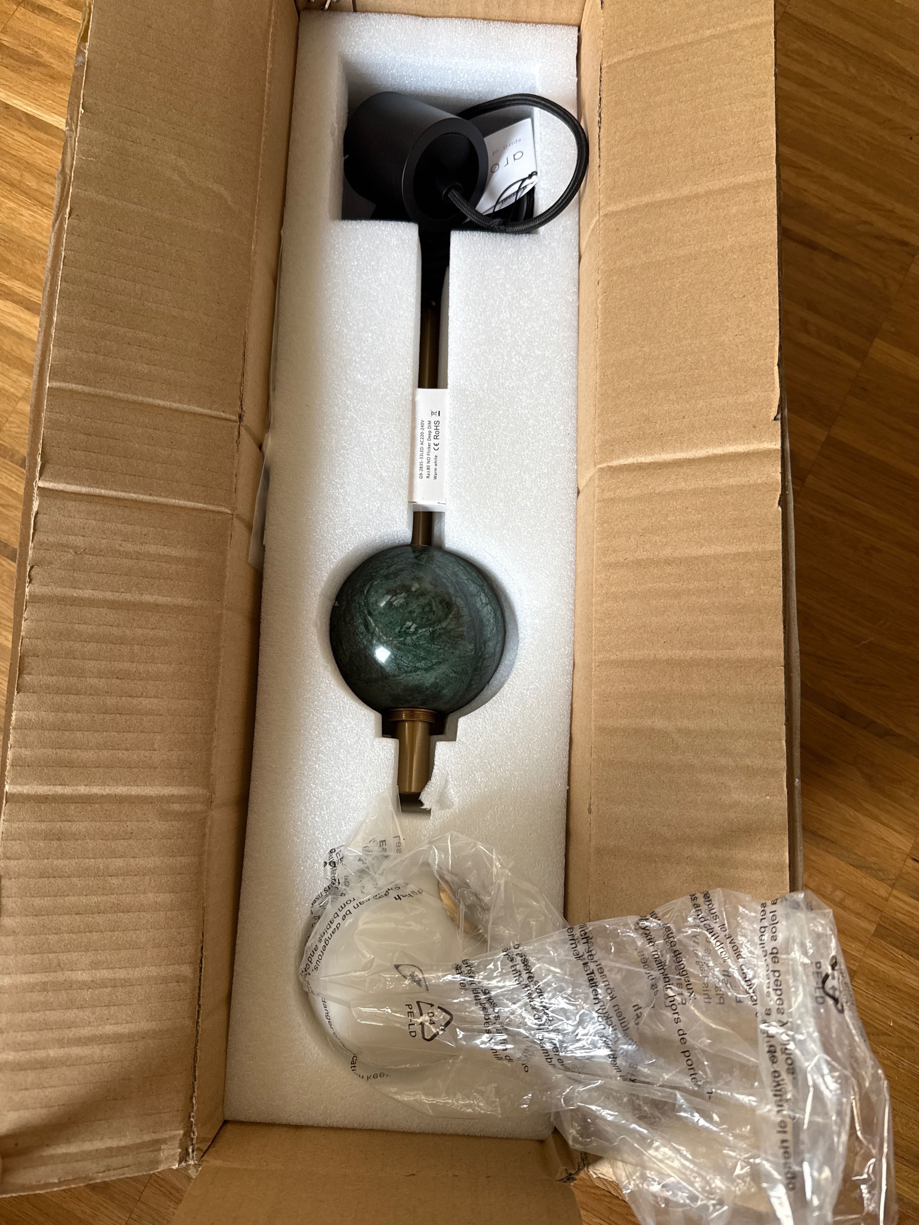 Lampa Aromas del Campo - Dalt - zielony marmur / złota
