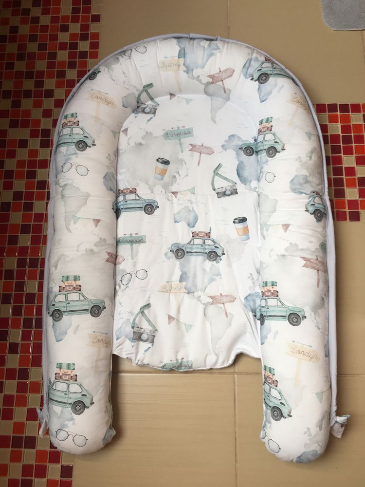 Kokon niemowlęcy handmade welur